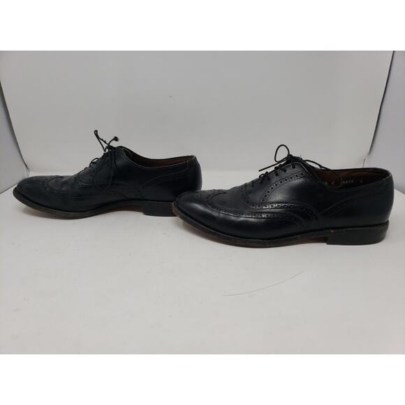 Allen Edmonds Chester Black Wingtip Lace Up Leather Dress Shoes Mens Size 11.5 D